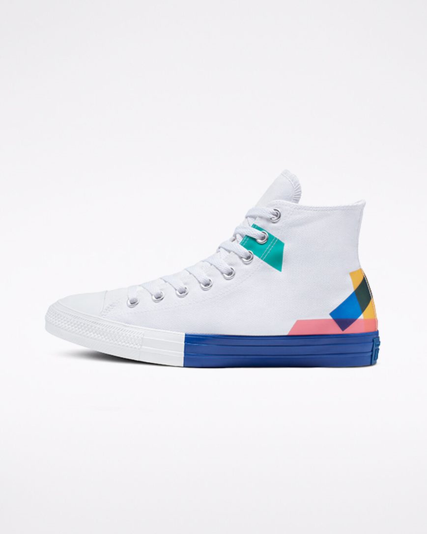 Tenisi Inalti Barbati Converse Chuck Taylor All Star Space Racer Inalti Albi Albastri Rosii | RO SX13QL432